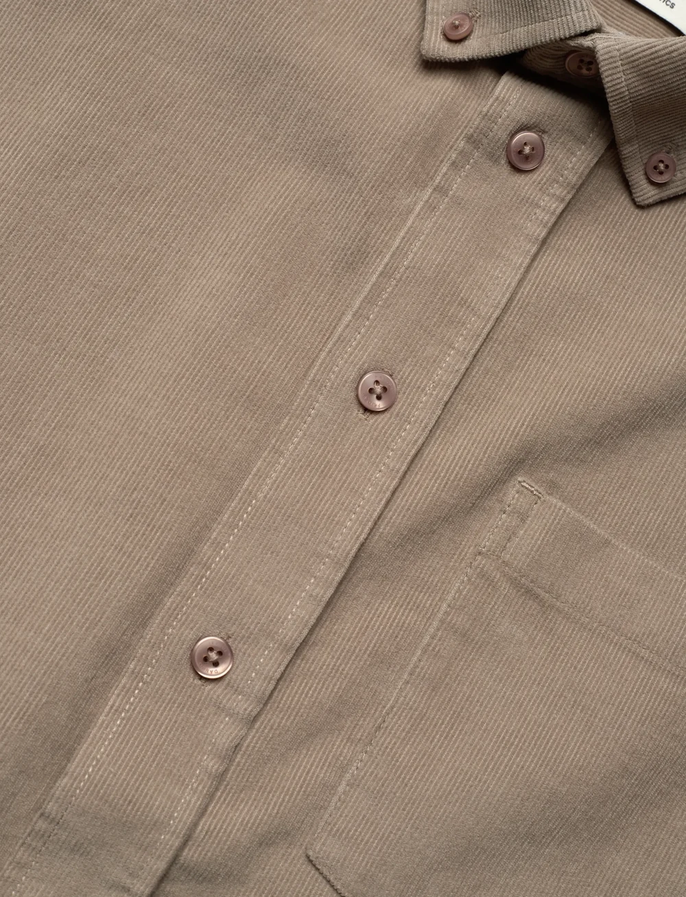 Casual Friday - CFANTON LS BD baby cord shirt - cordhemden - roasted cashew - 3