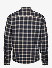 Casual Friday - CFAnton LS checked shirt - ternede skjorter - dark navy - 1