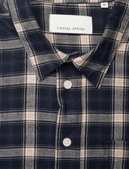 Casual Friday - CFAnton LS checked shirt - ternede skjorter - dark navy - 2