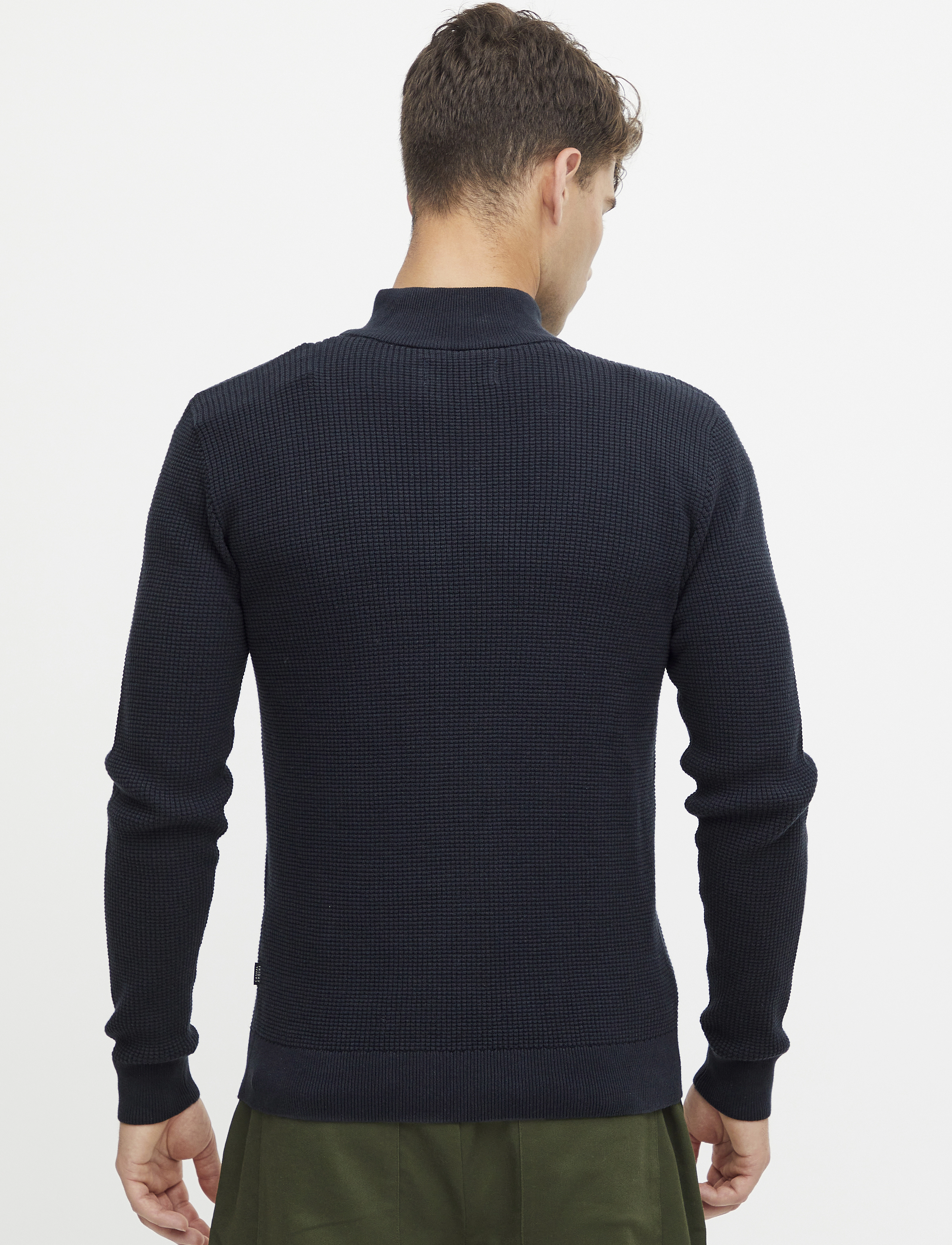 Casual Friday - CFKarlo 0092 half zipper knit - anthracite black - 4