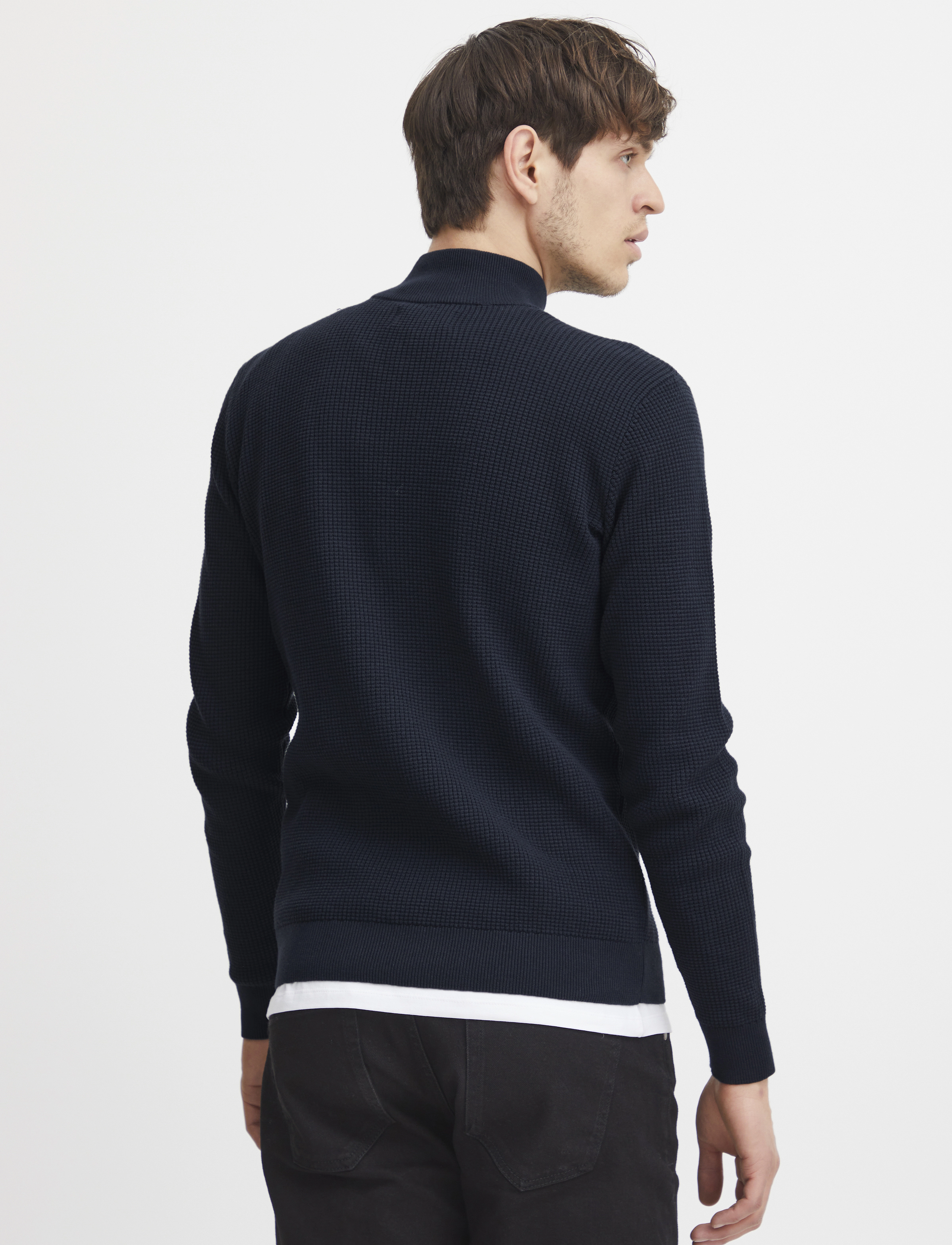 Casual Friday - CFKarlo 0092 half zipper knit - dark navy - 4