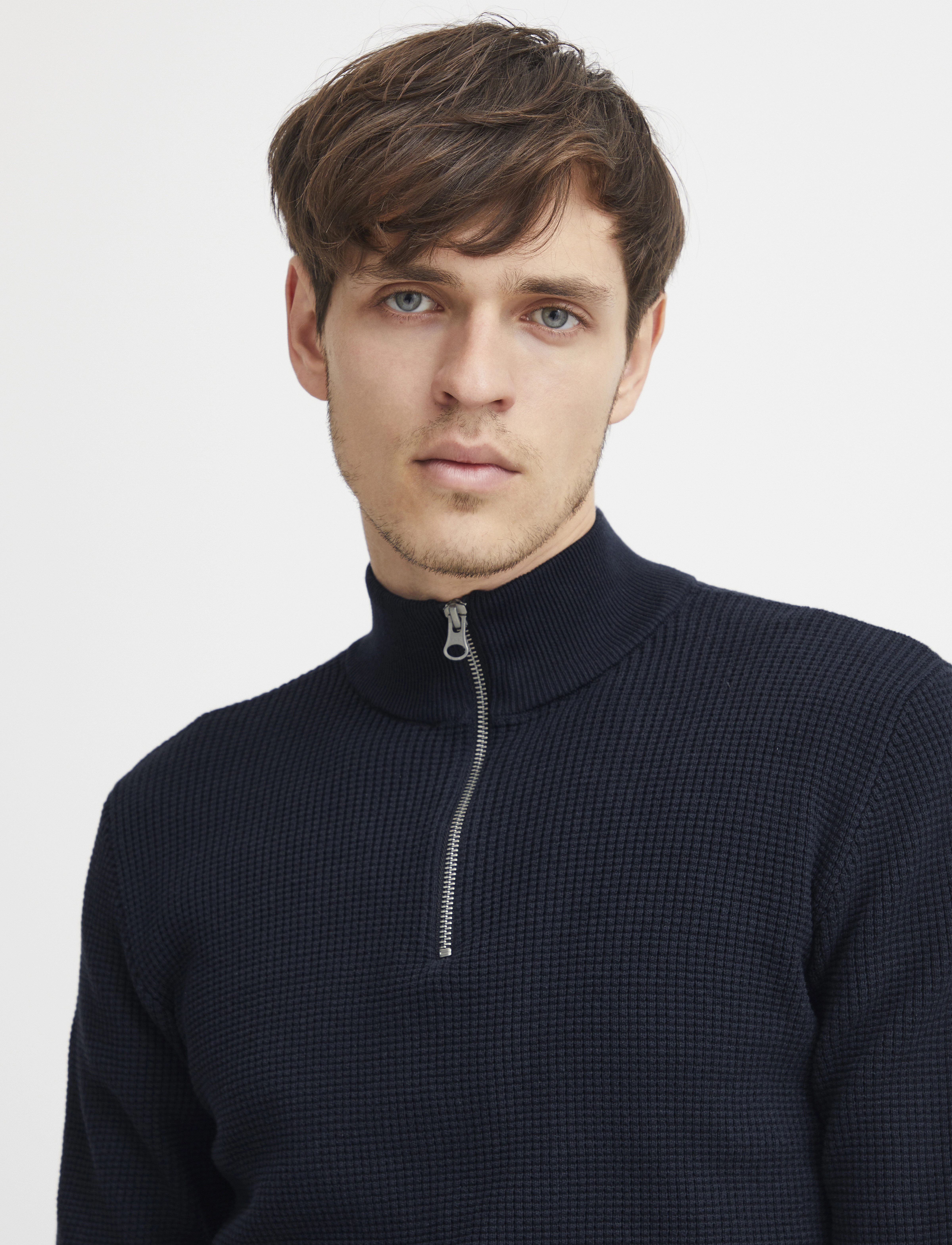 Casual Friday - CFKarlo 0092 half zipper knit - dark navy - 5