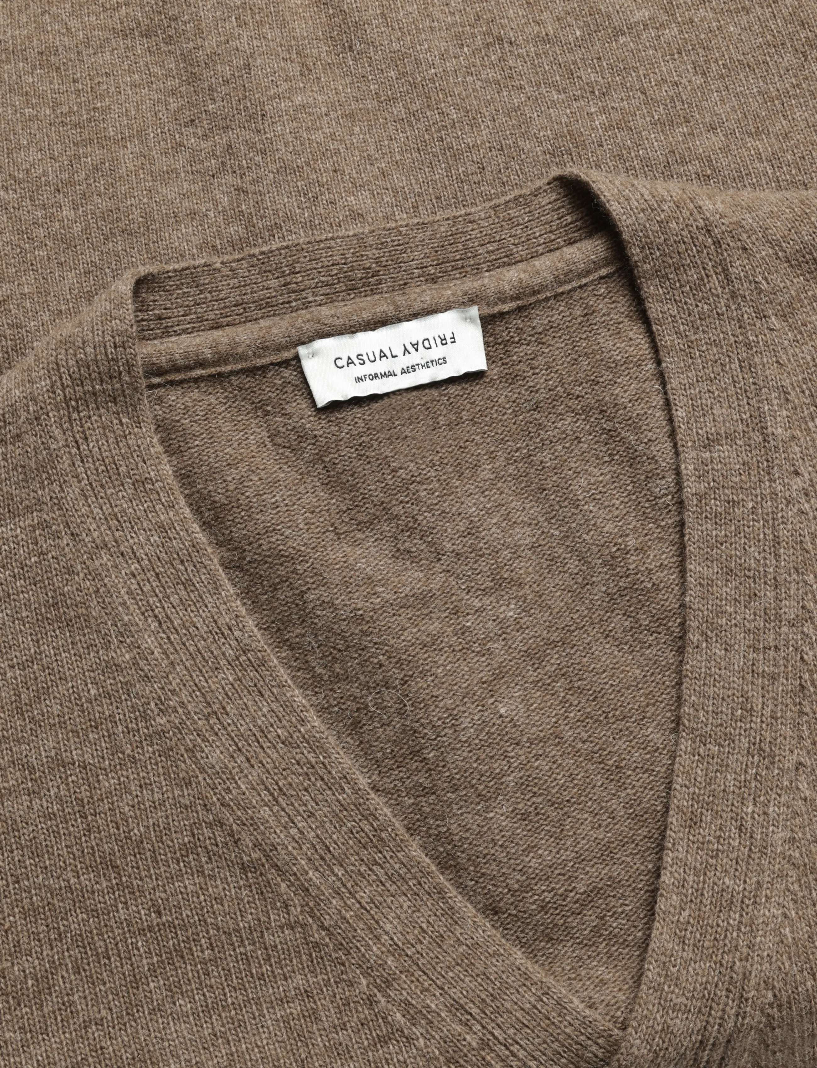 Casual Friday - CFKARL LAMBSWOOL CARDIGAN - strickjacken - chocolate chip melange - 2
