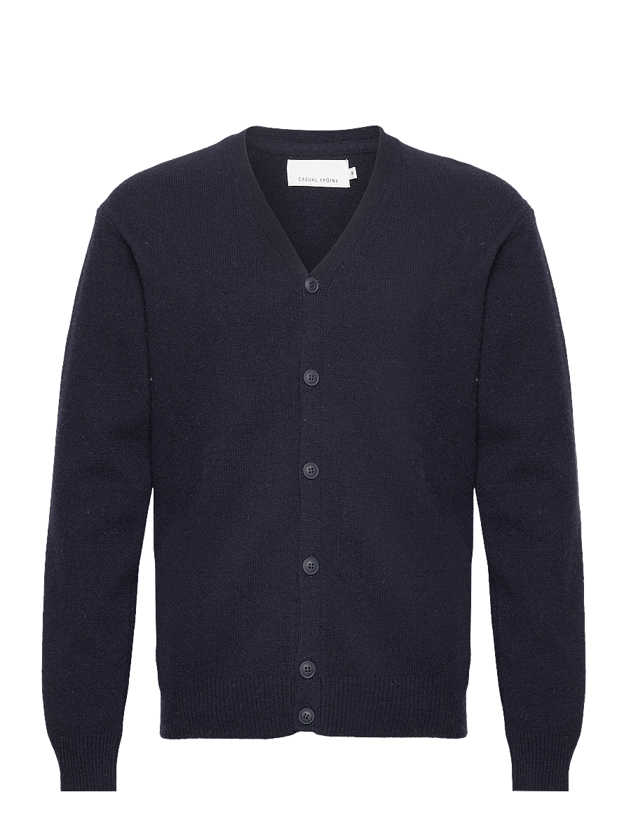 Casual Friday - CFKARL LAMBSWOOL CARDIGAN - koftor - dark navy - 1
