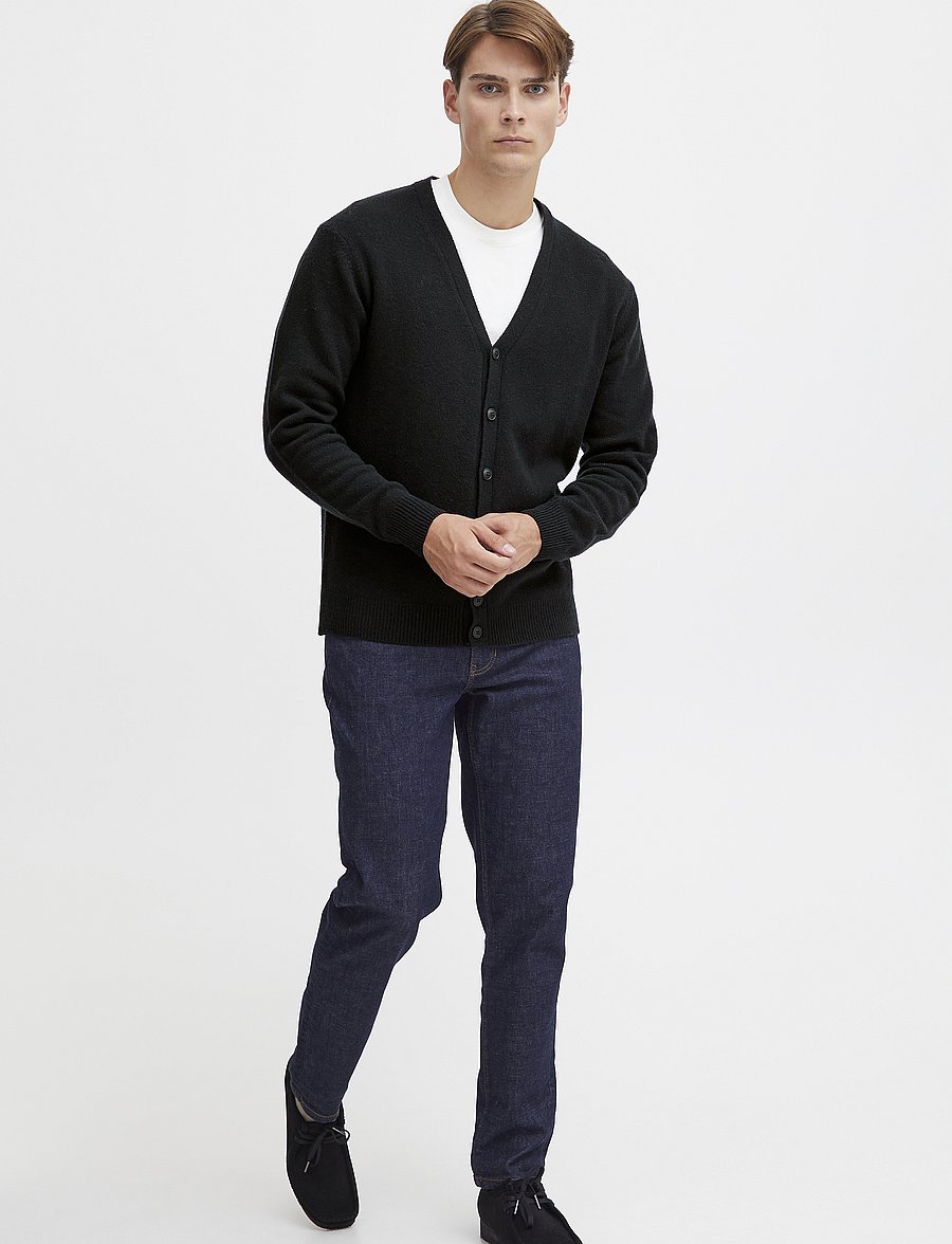 Casual Friday - CFKARL LAMBSWOOL CARDIGAN - koftor - dark navy - 0