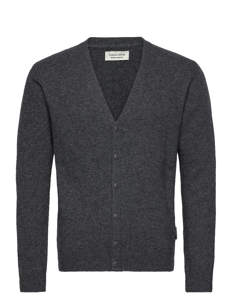 Casual Friday - CFKARL LAMBSWOOL CARDIGAN - kardiganid - pewter mix - 1