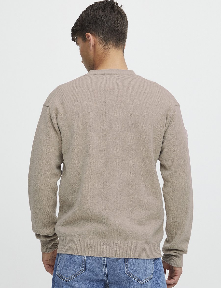 Casual Friday - CFKARL LAMBSWOOL CARDIGAN - koftor - silver mink melange - 4