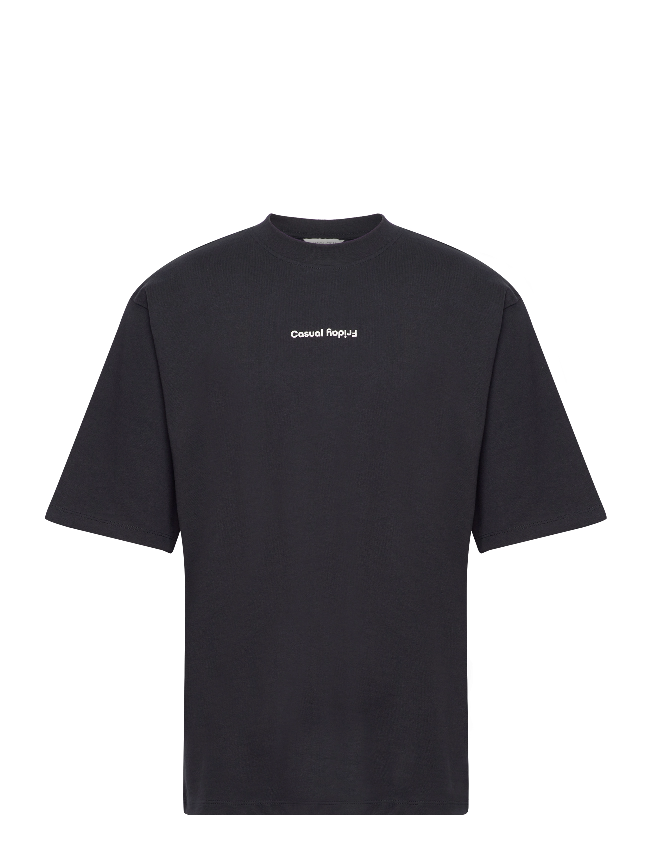 Casual Friday - CFTue logo tee - anthracite black - 0