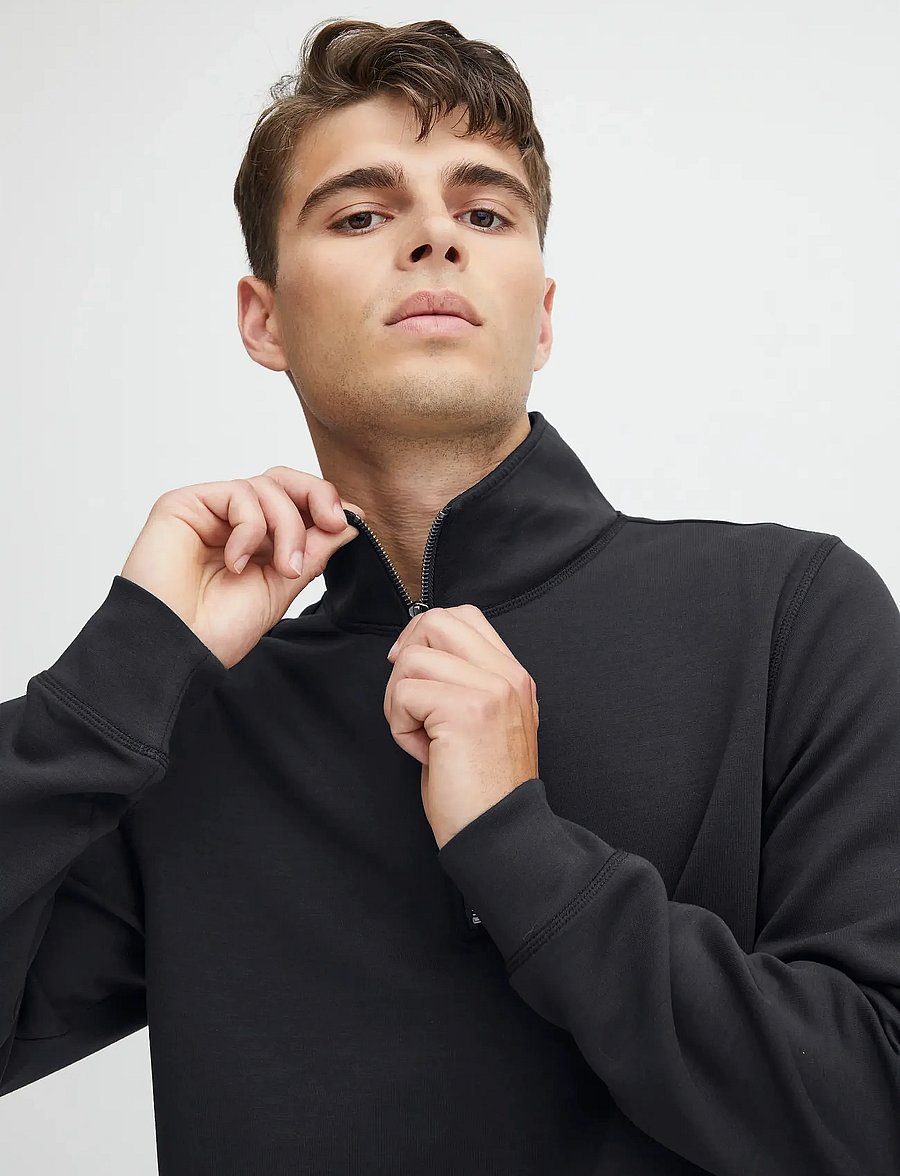 Casual Friday - CFSEBASTIAN 0096 HALFZIP SWEAT - sweatshirts - dark navy - 5