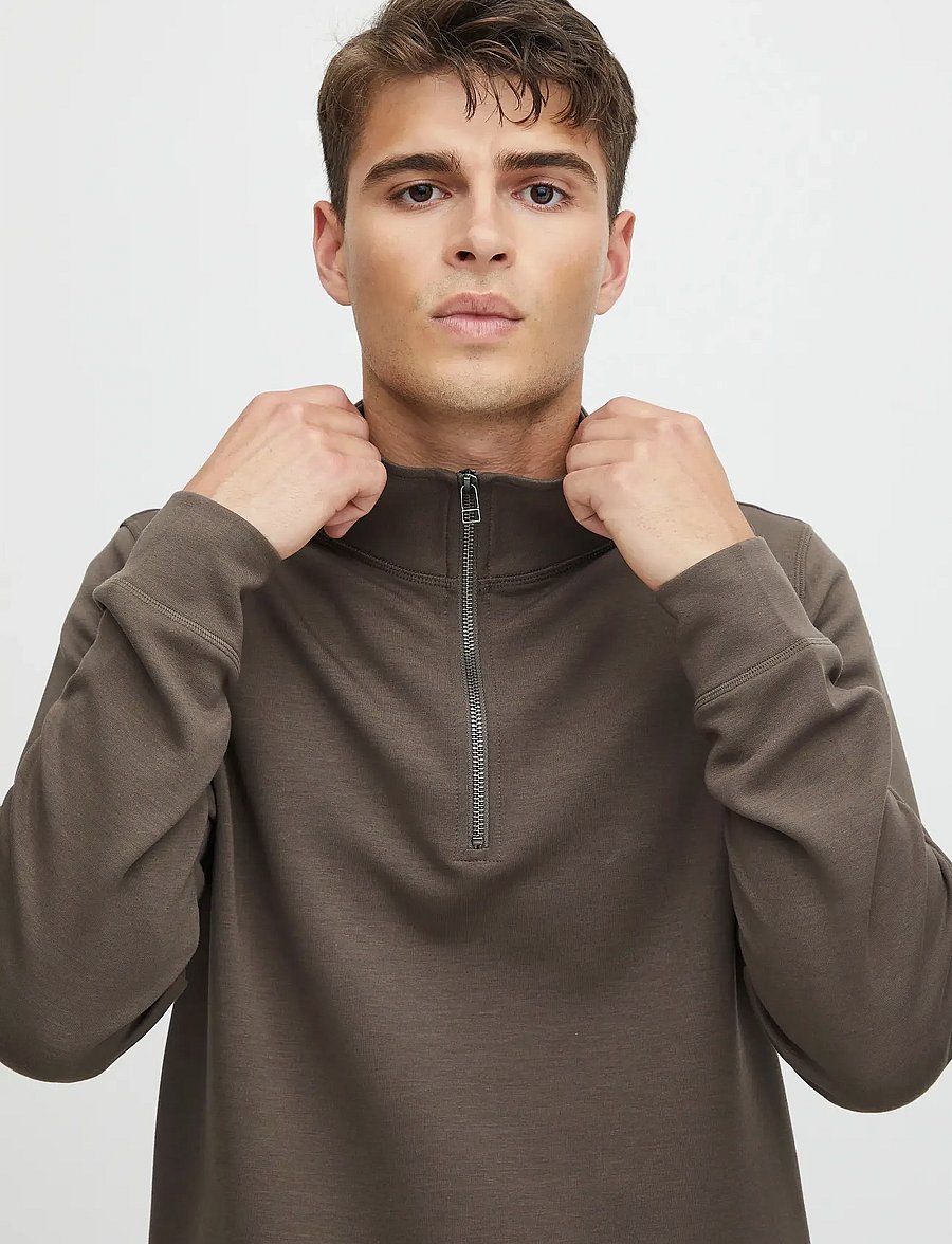 Casual Friday - CFSEBASTIAN 0096 HALFZIP SWEAT - sweats - major brown - 5