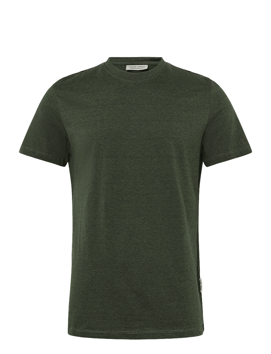 Casual Friday - CFTHOR MICRO STRIPED TEE - lühikeste varrukatega t-särgid - cypress - 0
