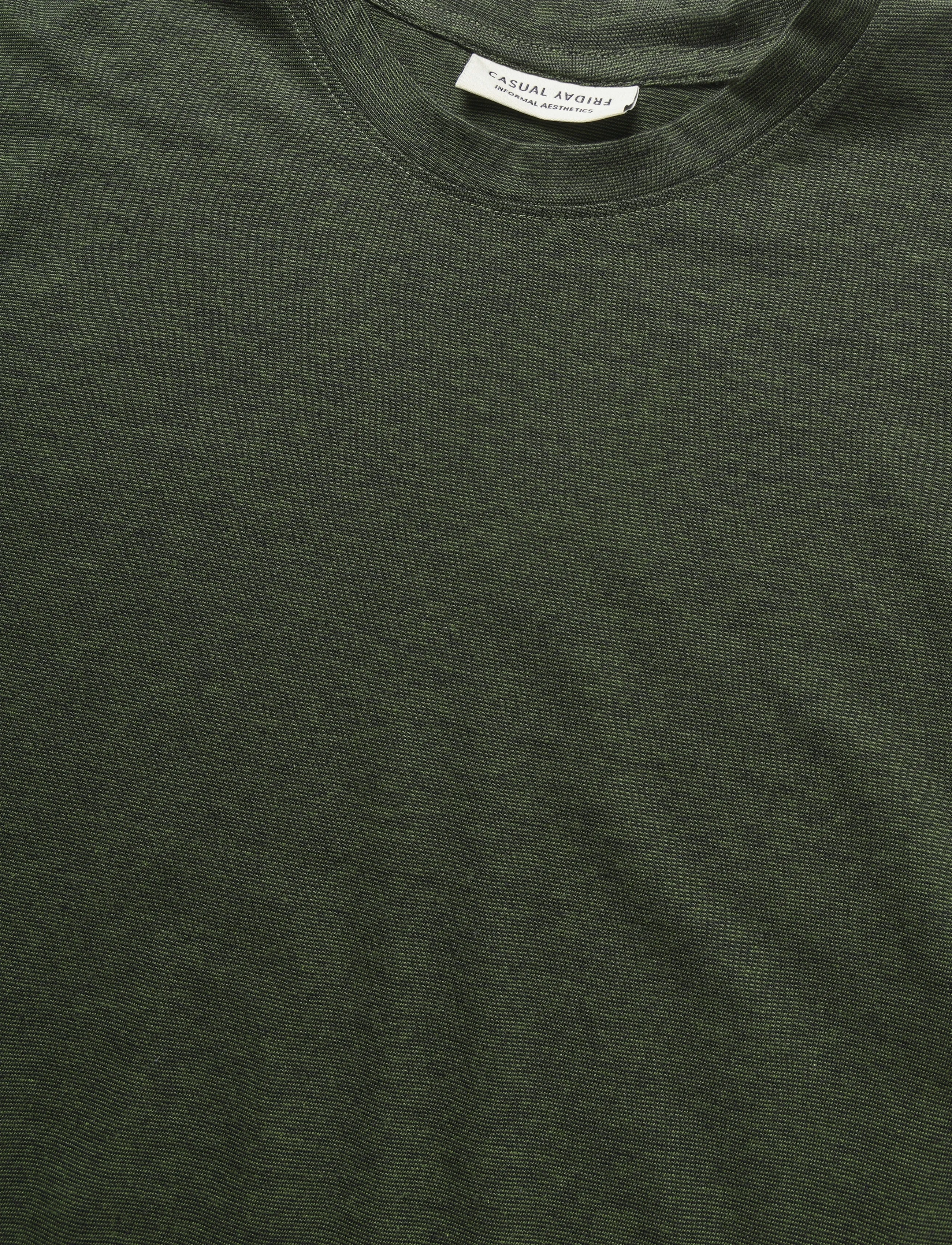 Casual Friday - CFTHOR MICRO STRIPED TEE - lühikeste varrukatega t-särgid - cypress - 2