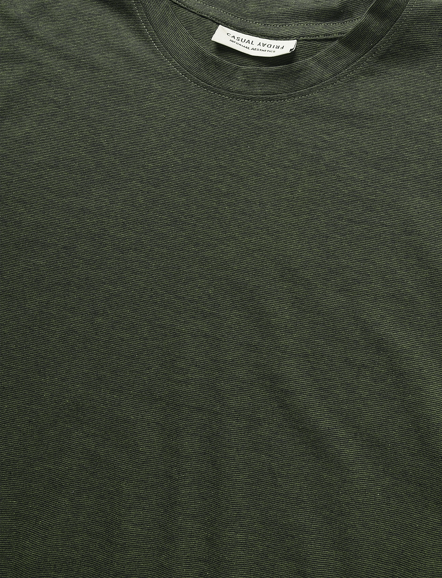 Casual Friday - CFTHOR MICRO STRIPED TEE - lühikeste varrukatega t-särgid - cypress - 2