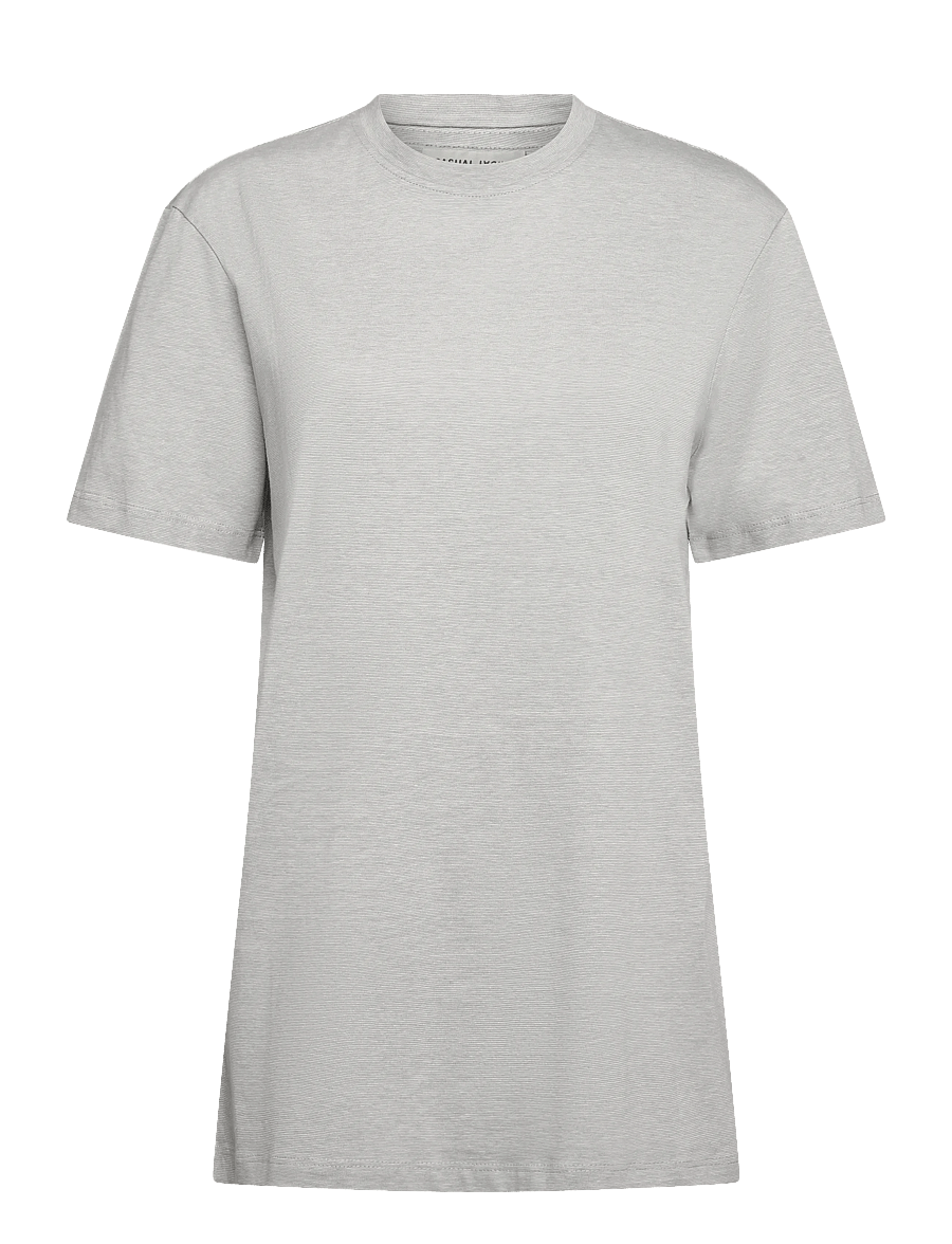 Casual Friday - CFTHOR MICRO STRIPED TEE - kurzärmelige t-shirts - monument melange - 0