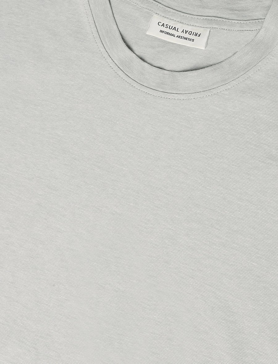 Casual Friday - CFTHOR MICRO STRIPED TEE - kurzärmelige t-shirts - monument melange - 2
