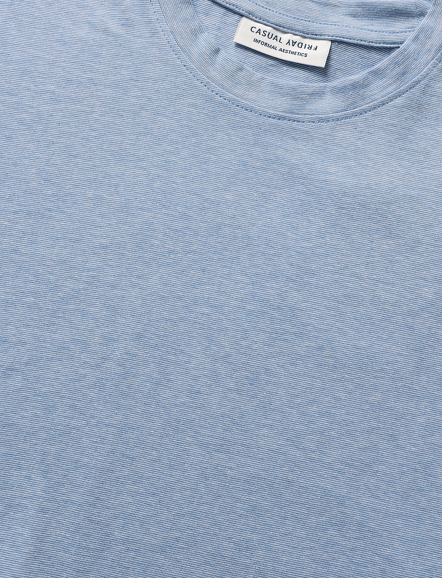 Casual Friday - CFTHOR MICRO STRIPED TEE - kurzärmelig - riverside - 2