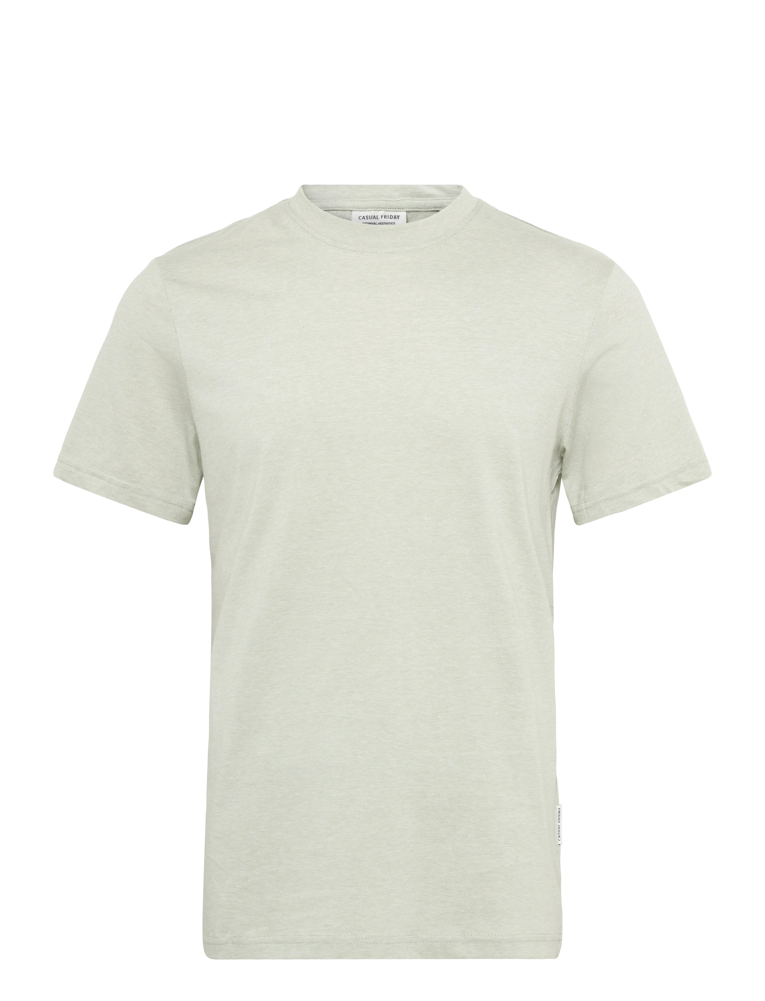 CASUAL FRIDAY Cfthor Micro Gestreift Tee Beige - M - Herren