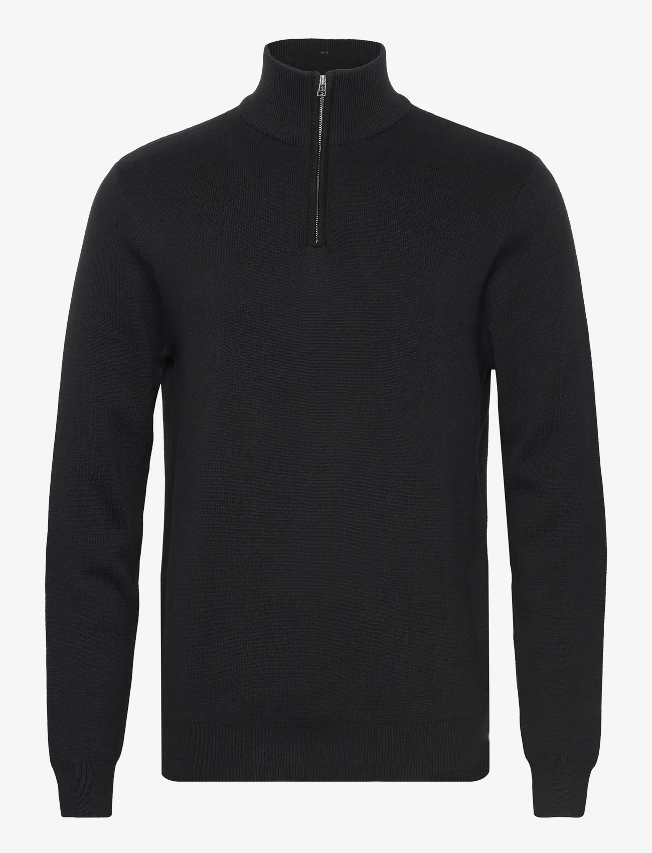 Casual Friday - CFKarl 0105 milano knit with zipper - miesten - black beauty - 0