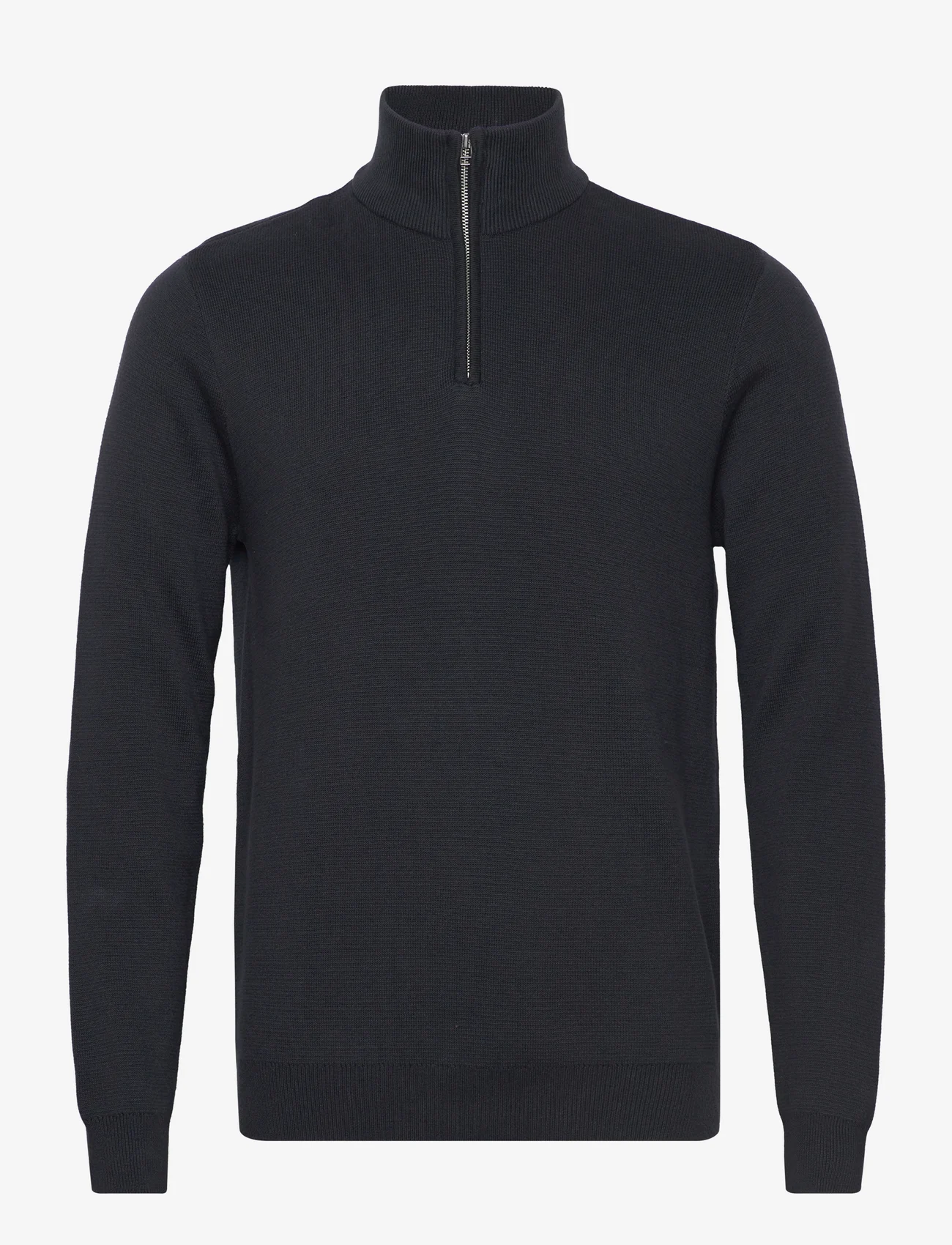 Casual Friday - CFKarl 0105 milano knit with zipper - mænd - dark navy - 0
