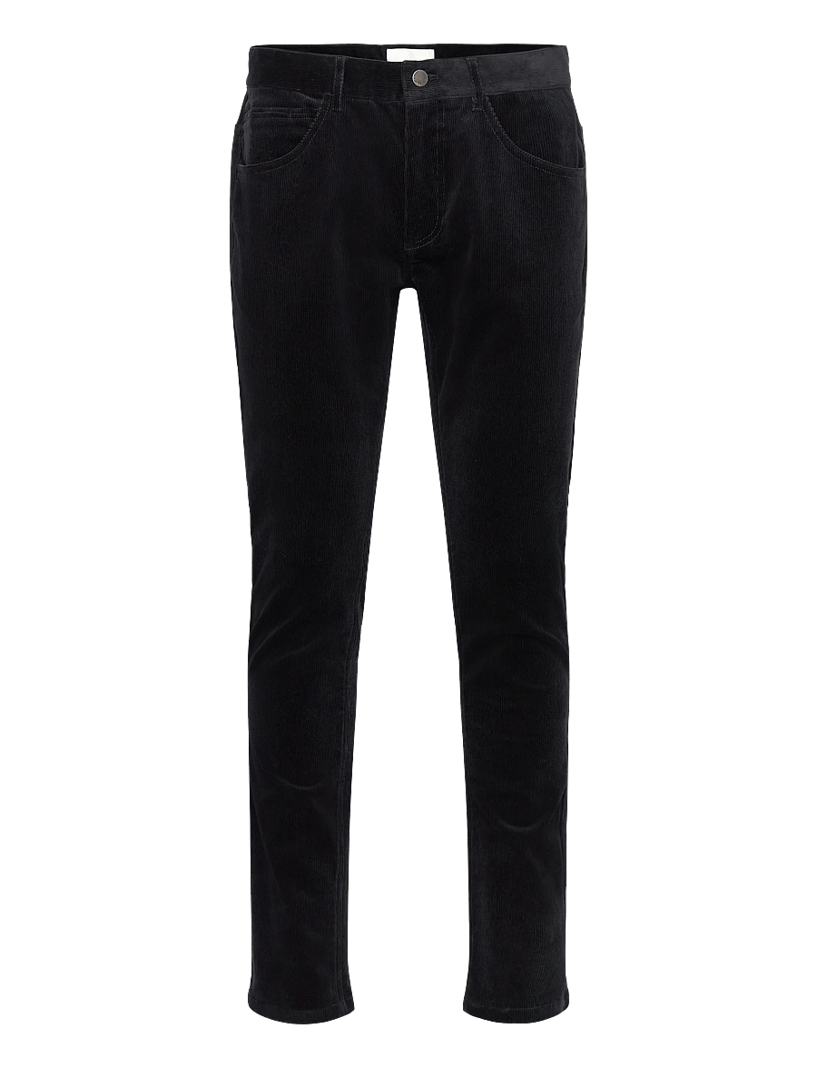 Casual Friday - CFRY 14 wales corduroy pants - freizeithosen - black beauty - 0