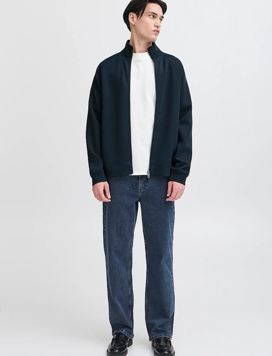 Casual Friday - CFSIGURD 0096 ZIPTHROUGH SWEA - collections - dark navy - 0