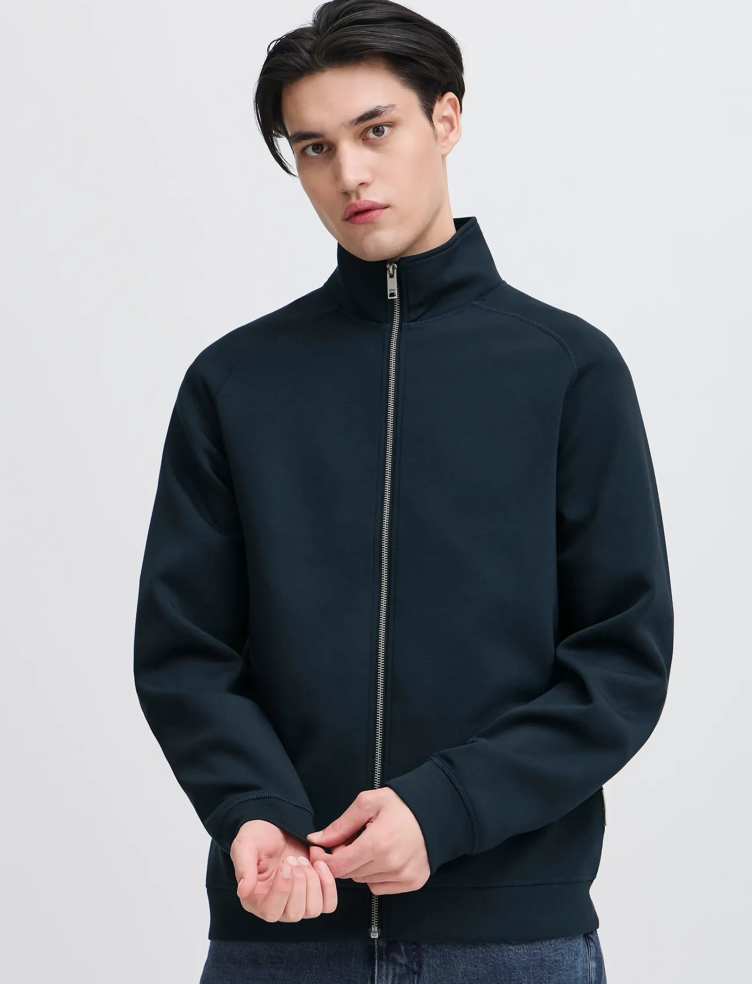 Casual Friday - CFSIGURD 0096 ZIPTHROUGH SWEA - collections - dark navy - 3