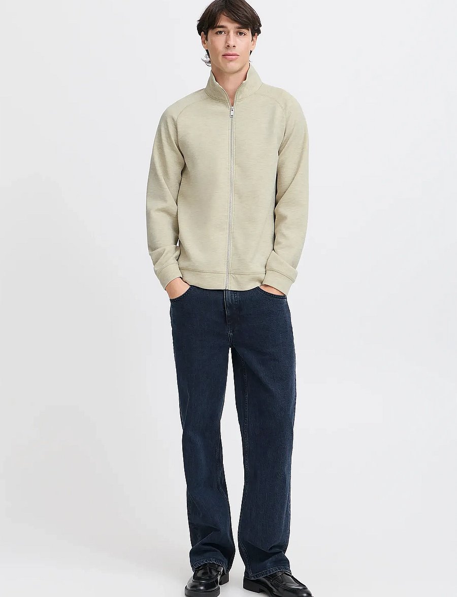 Casual Friday - CFSIGURD 0096 ZIPTHROUGH SWEA - sweatshirts - tree house melange - 0
