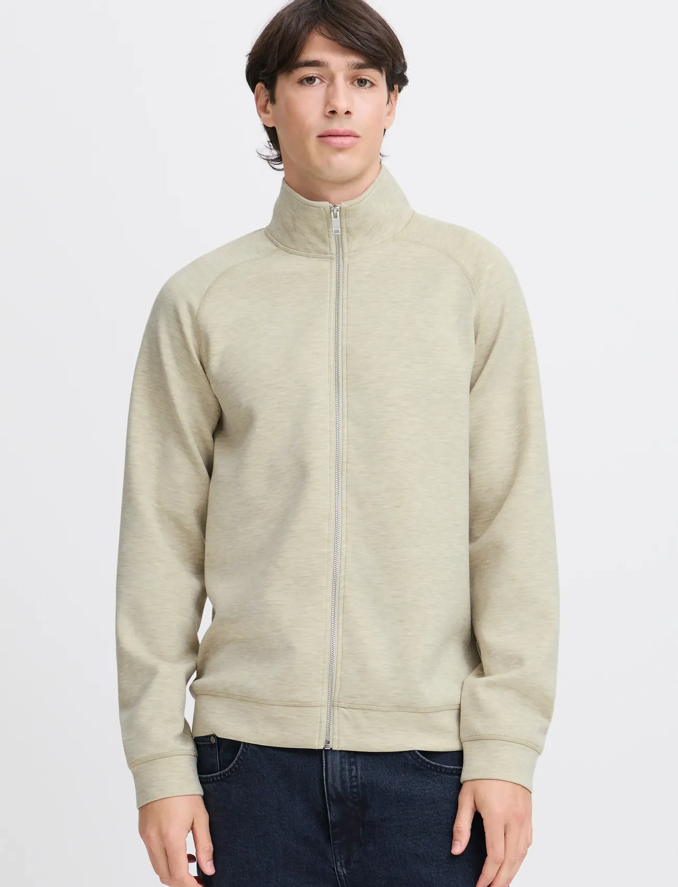 Casual Friday - CFSIGURD 0096 ZIPTHROUGH SWEA - kollektioner - tree house melange - 3