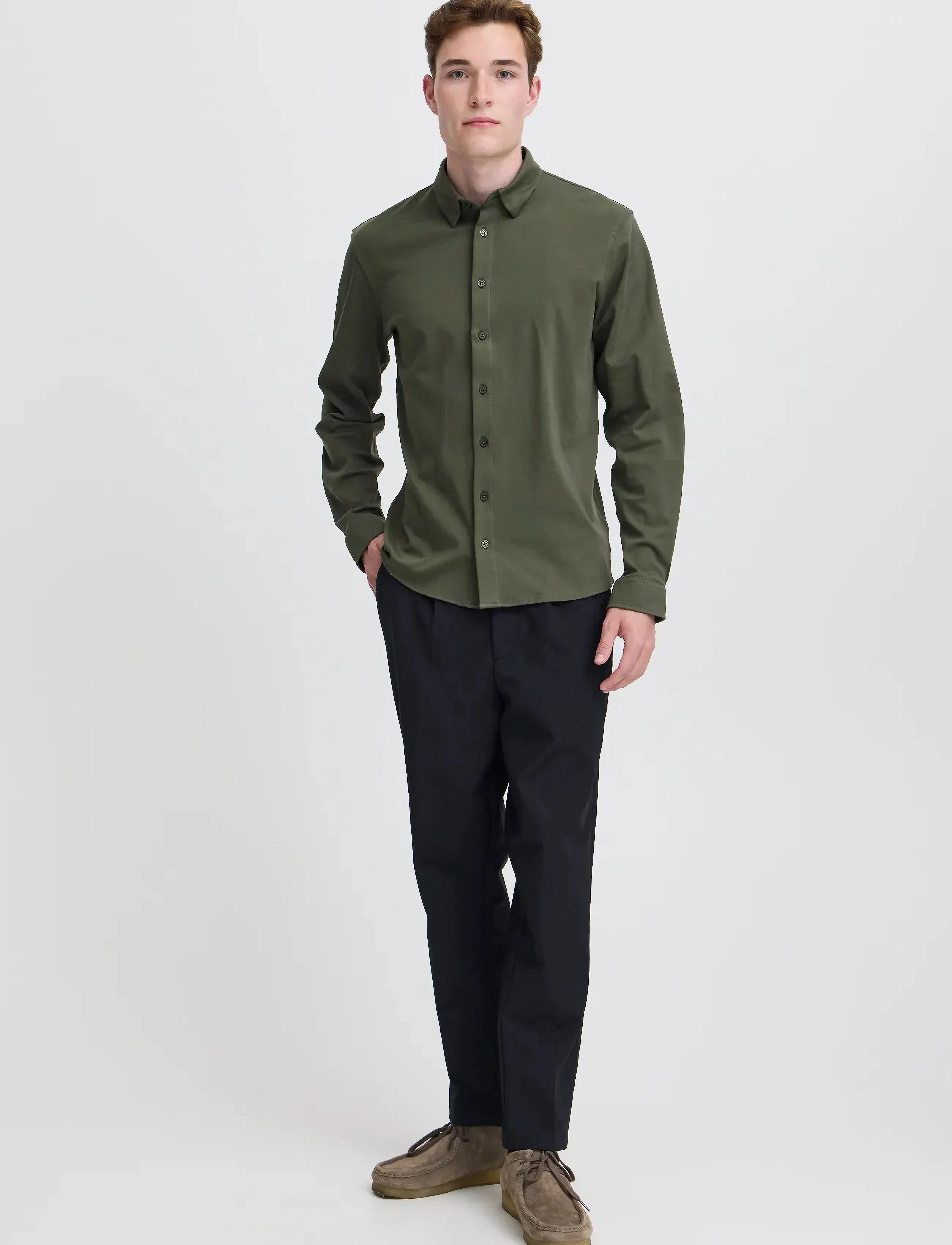 Casual Friday Cfmarc Performance Pants With Pleat, 32 x 34, Trousers, Schwarz - Casual, Männerswear
