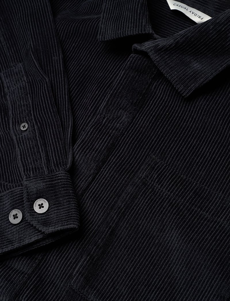 Casual Friday - CFAUGUSTO corduroy overshirt - manchesterskjortor - dark navy - 2
