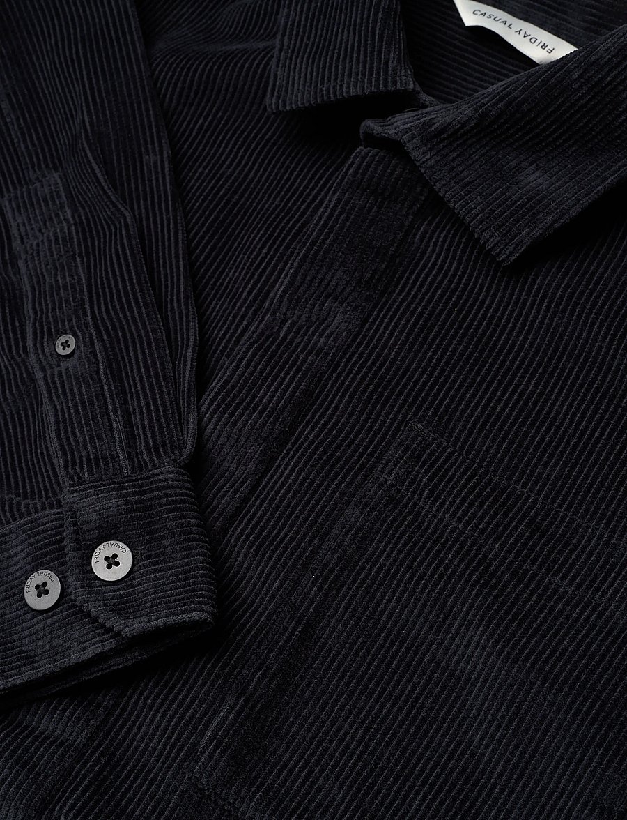 Casual Friday - CFAUGUSTO corduroy overshirt - corduroy shirts - dark navy - 2
