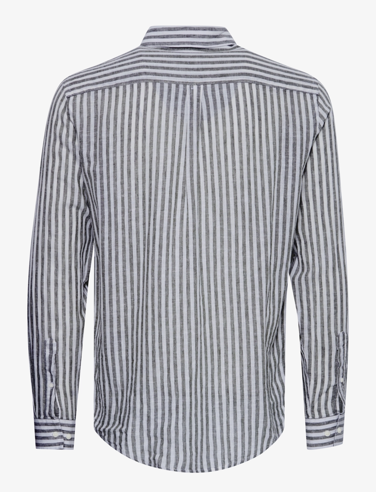 Casual Friday - CFAnton LS BD striped linen mix shi - dark navy - 1