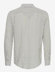 Casual Friday - CFAnton LS BD striped linen mix shi - linen shirts - vetiver - 1