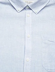 Casual Friday - CFAnton LS BD striped linen mix shi - linen shirts - chambray blue - 2