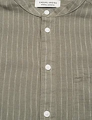Casual Friday - CFAnton LS CC striped linen mix shi - linskjorter - vetiver - 2