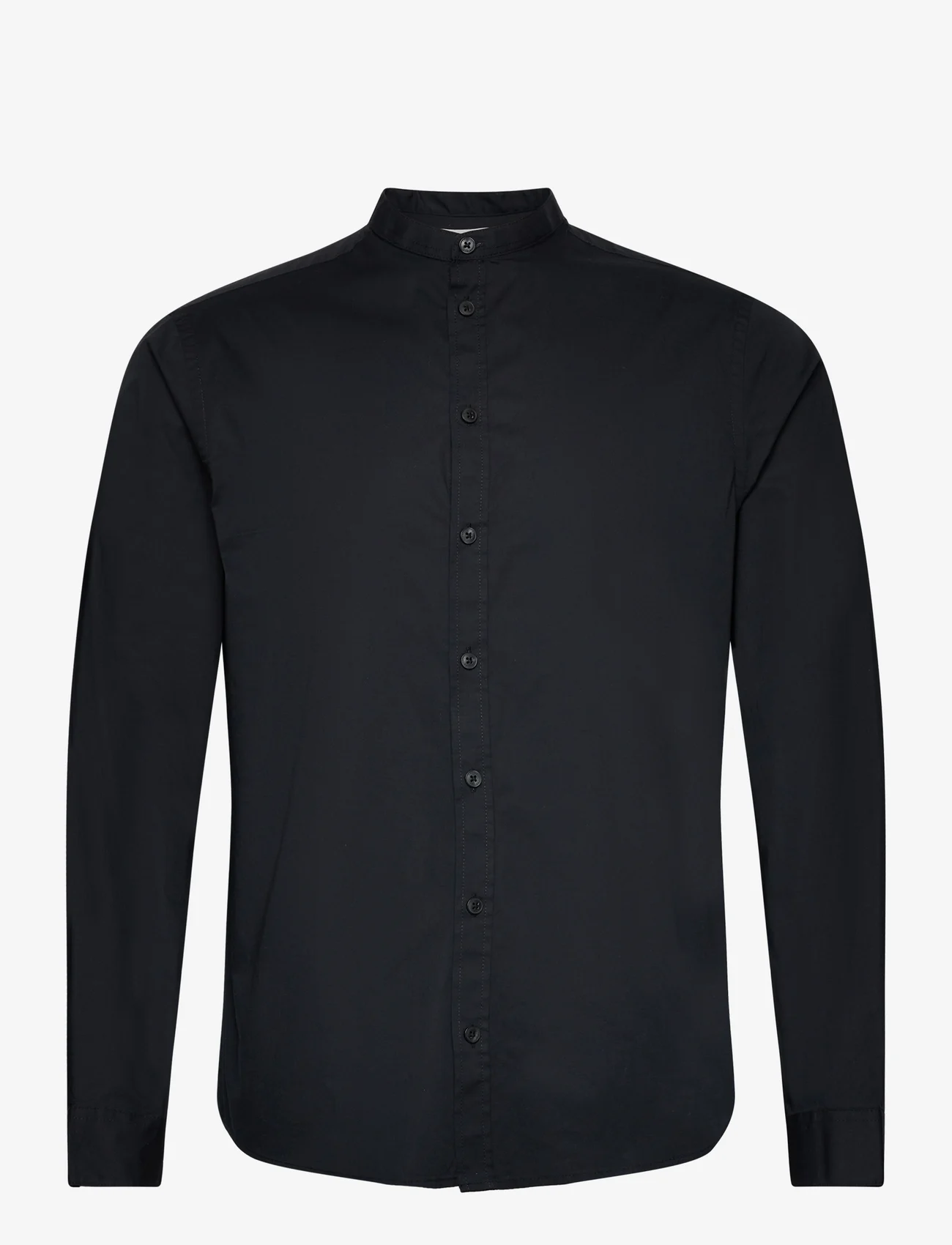 Casual Friday - CFAnton LS CC stretch shirt - basic shirts - black - 0