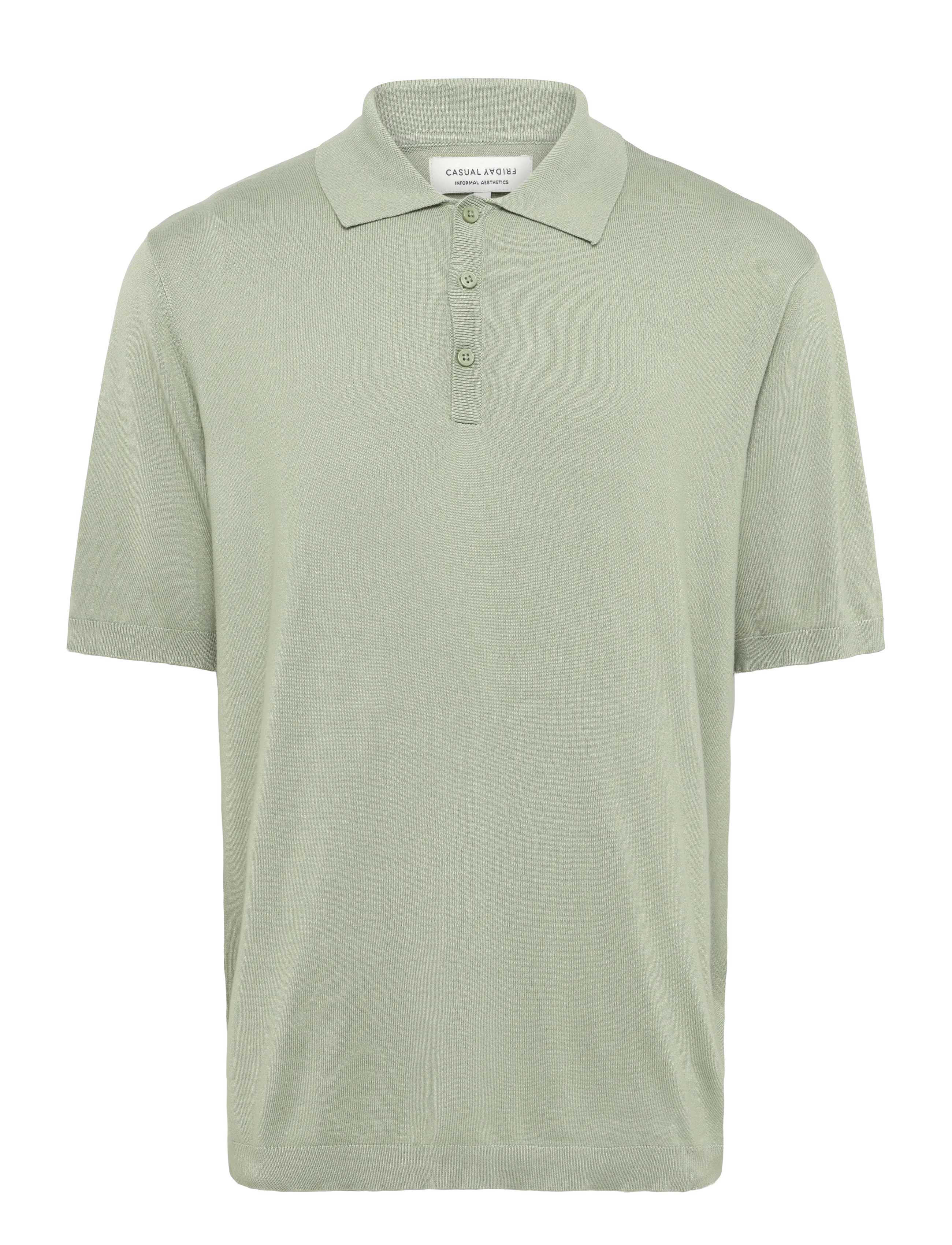 Casual Friday CFKARLO SS polo knit - Knitwear - TEA / green