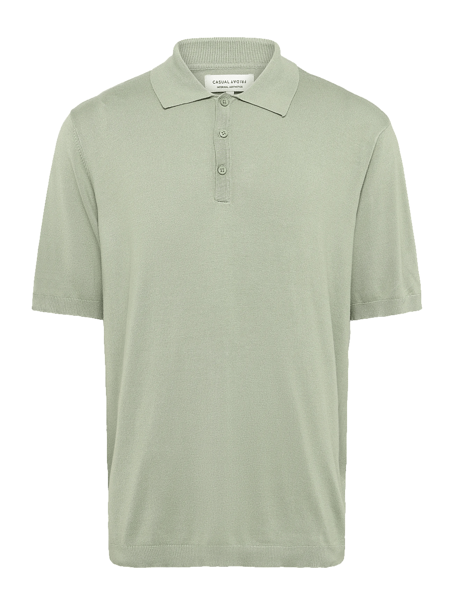 Casual Friday - CFKARLO SS polo knit - tea - 0