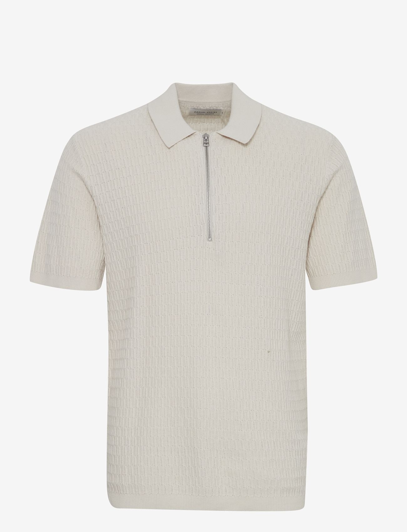 Casual Friday - CFKarl SS structured polo knit - miesten - pumice stone - 0