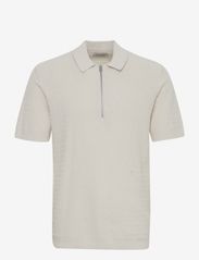 CFKarl SS structured polo knit - PUMICE STONE