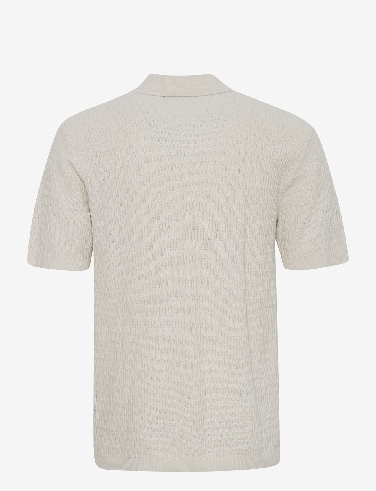Casual Friday - CFKarl SS structured polo knit - men - pumice stone - 1