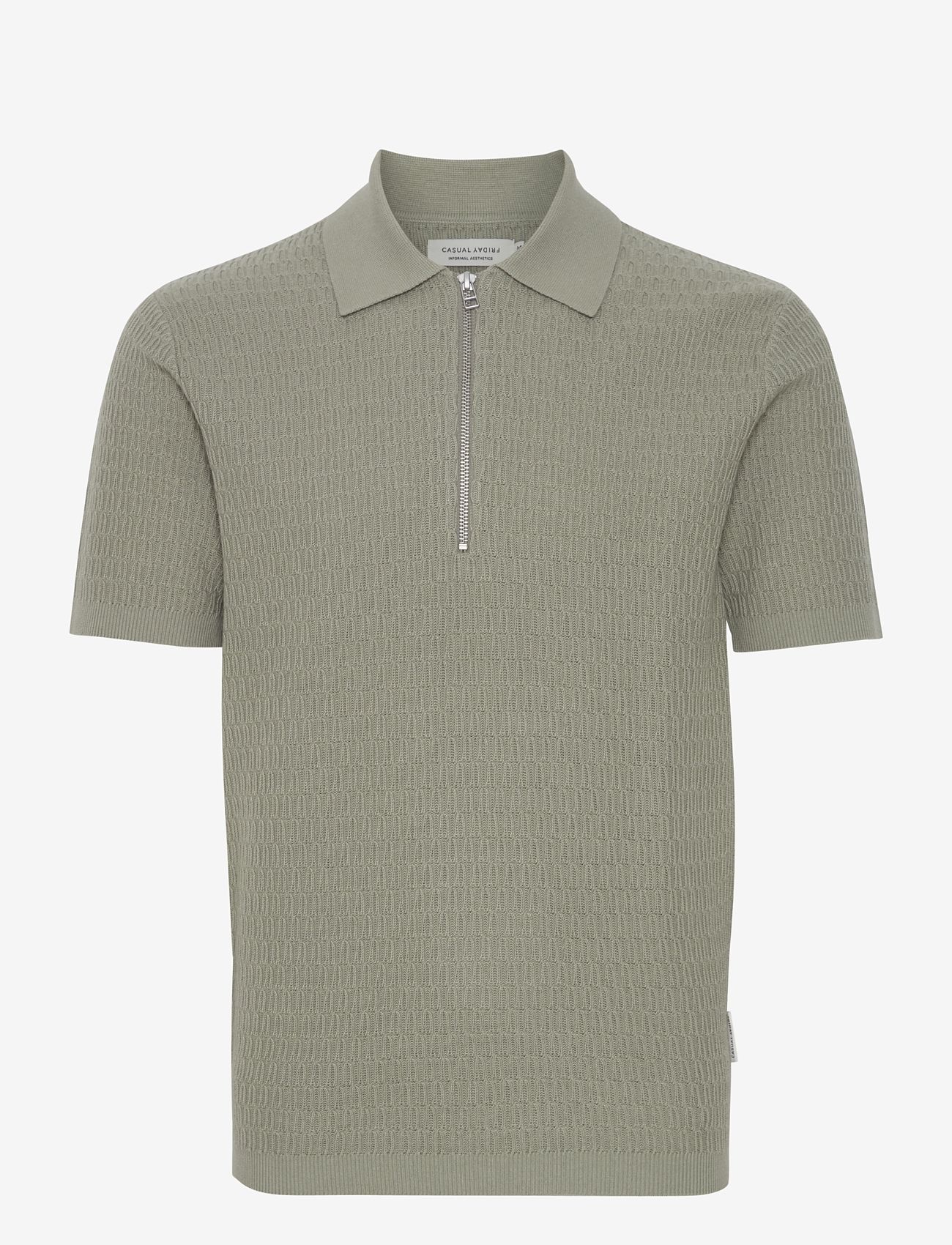 Casual Friday - CFKarl SS structured polo knit - heren - vetiver - 0