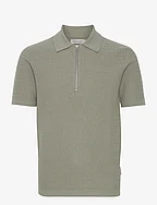 CFKarl SS structured polo knit - VETIVER