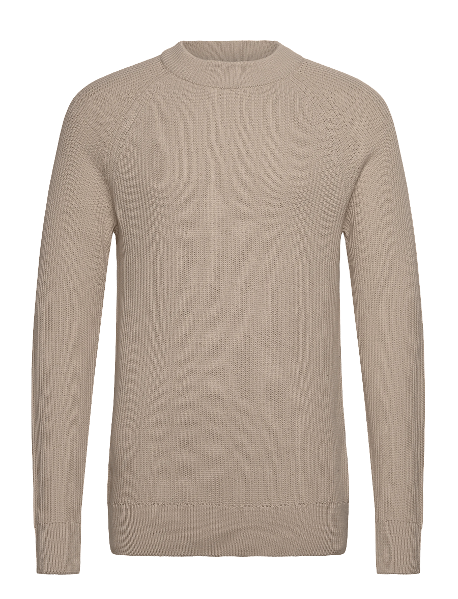 Casual Friday - CFKRISTIAN RAGLAN RIB CREW NEC - round necks - pumice stone - 0
