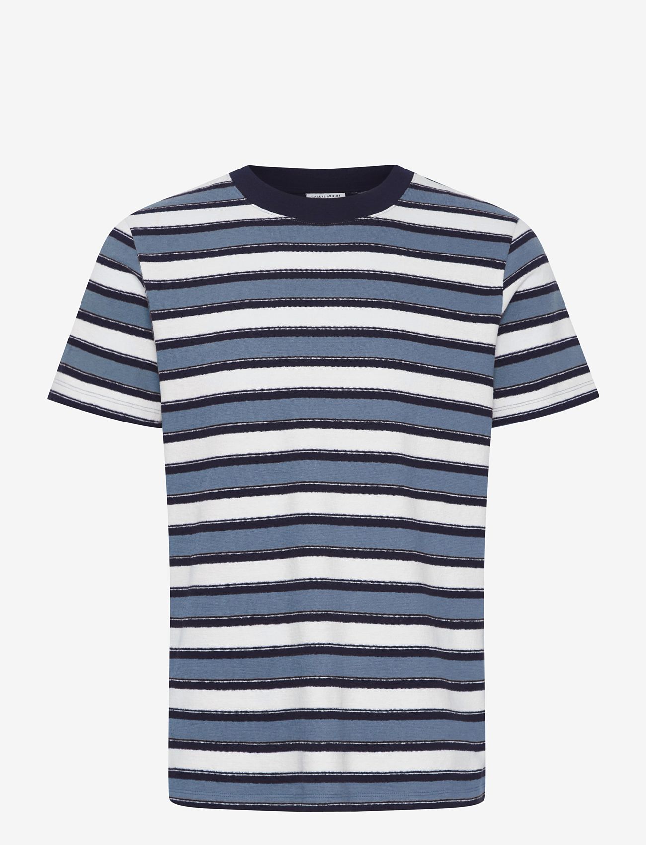 Casual Friday - CFThor terry striped tee - lowest prices - china blue - 0