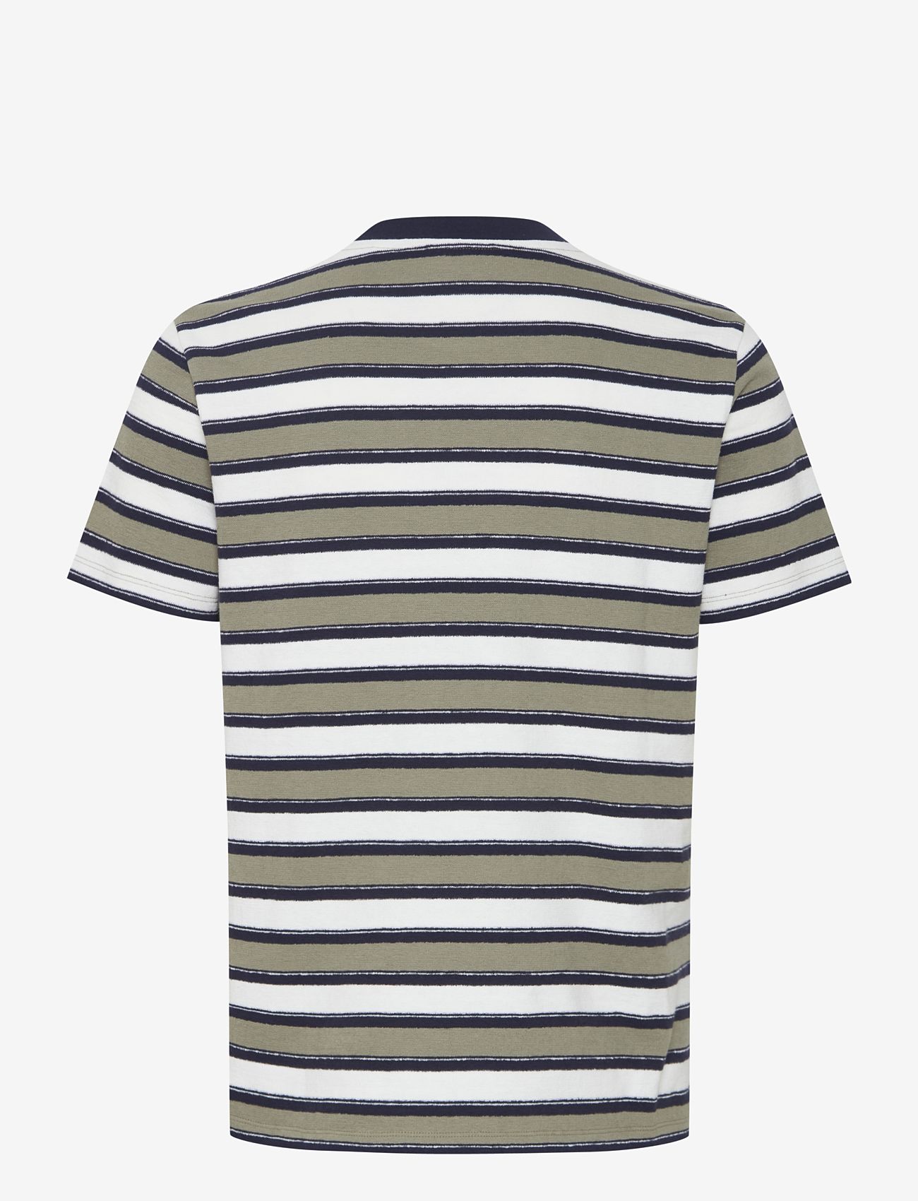 Casual Friday - CFThor terry striped tee - laveste priser - vetiver - 1