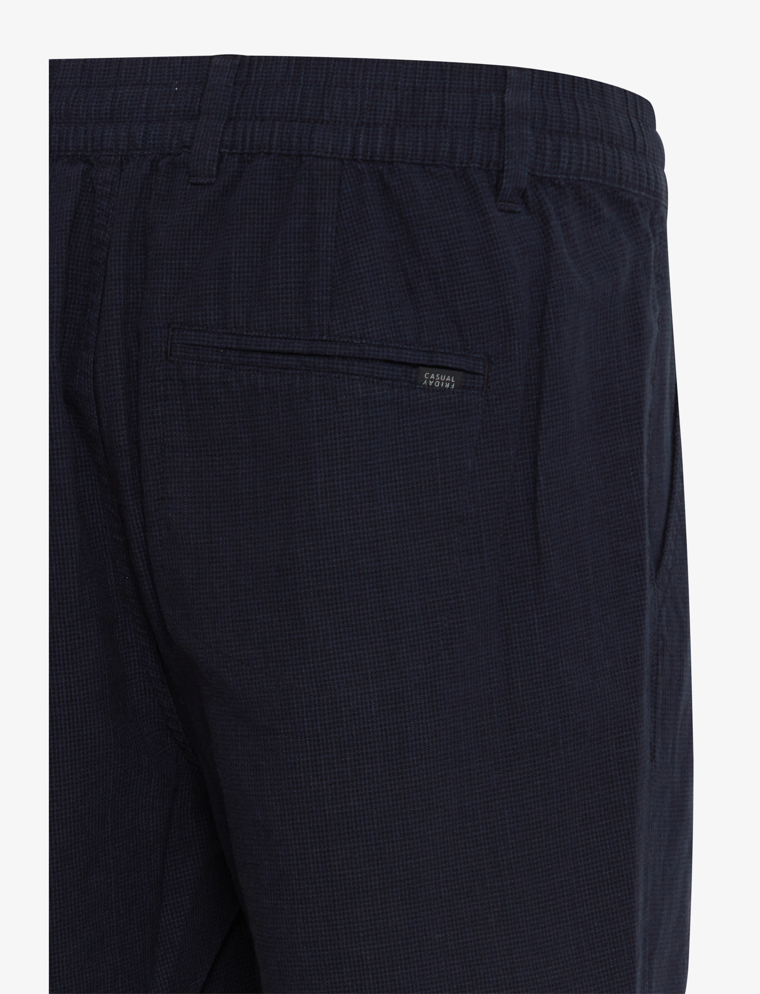 Casual Friday - CFRAND 0113 houndtooth linen shorts - dark navy - 3