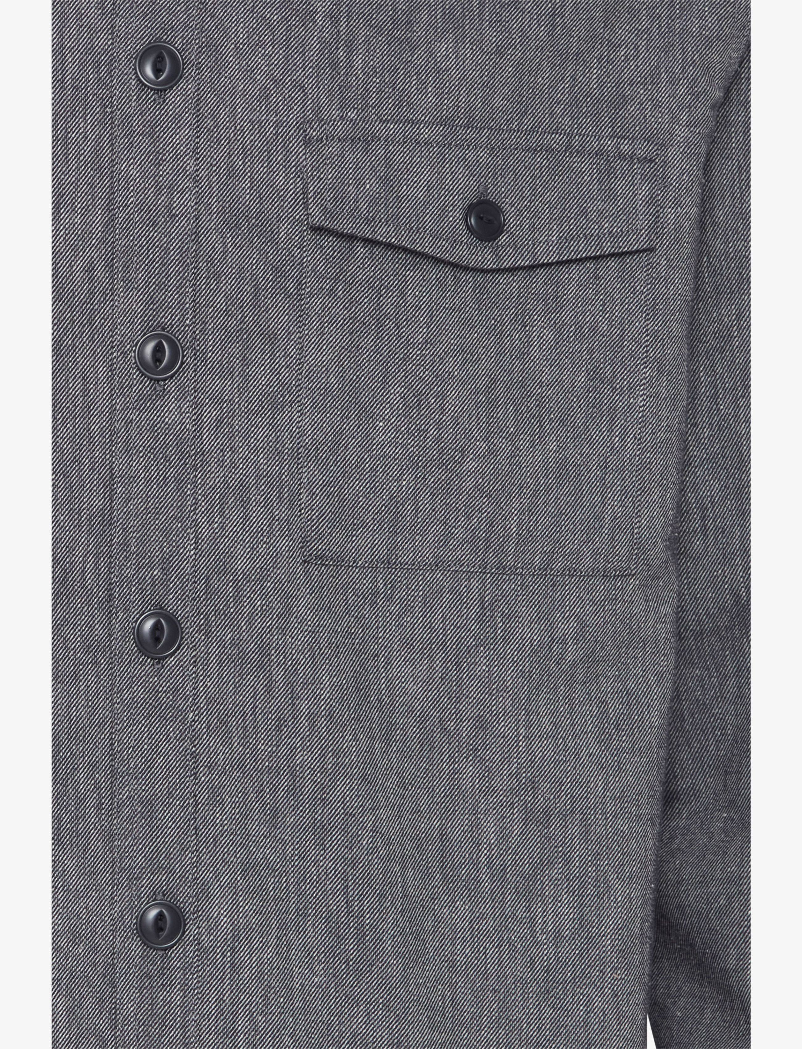 Casual Friday - CFAUGUSTO 0066 linen mix overshirt - dark navy melange - 2