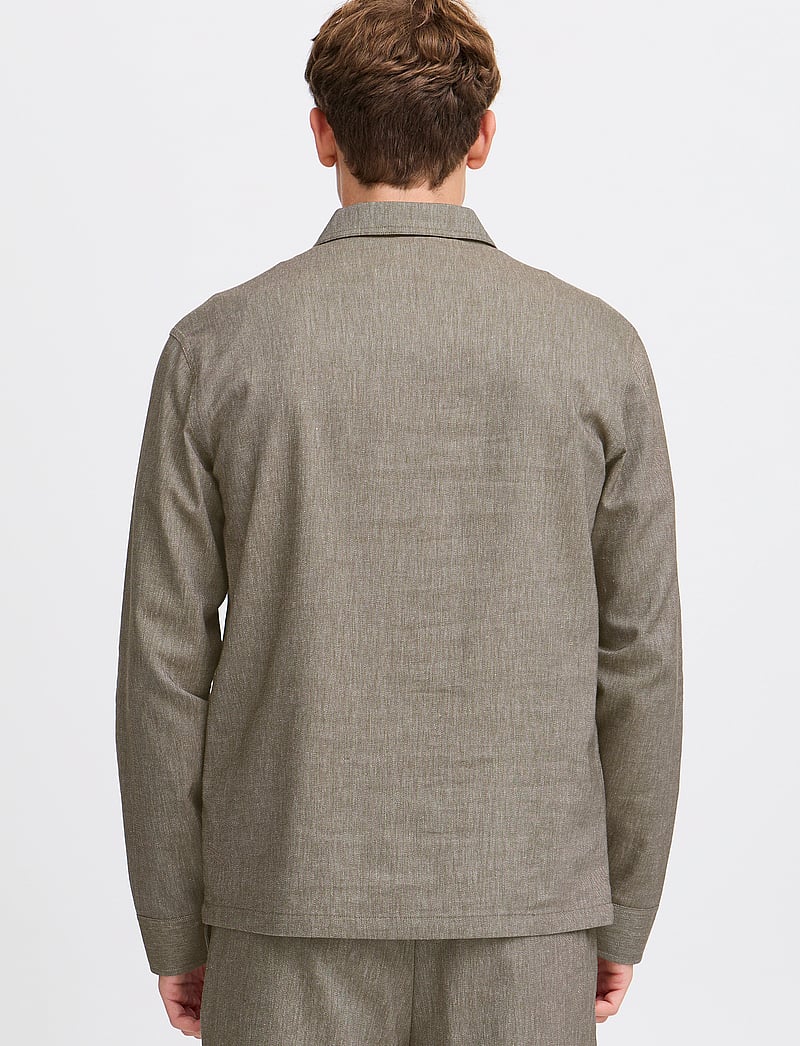 Casual Friday - CFAUGUSTO 0066 linen mix overshirt - kollektionen - kangaroo melange - 5