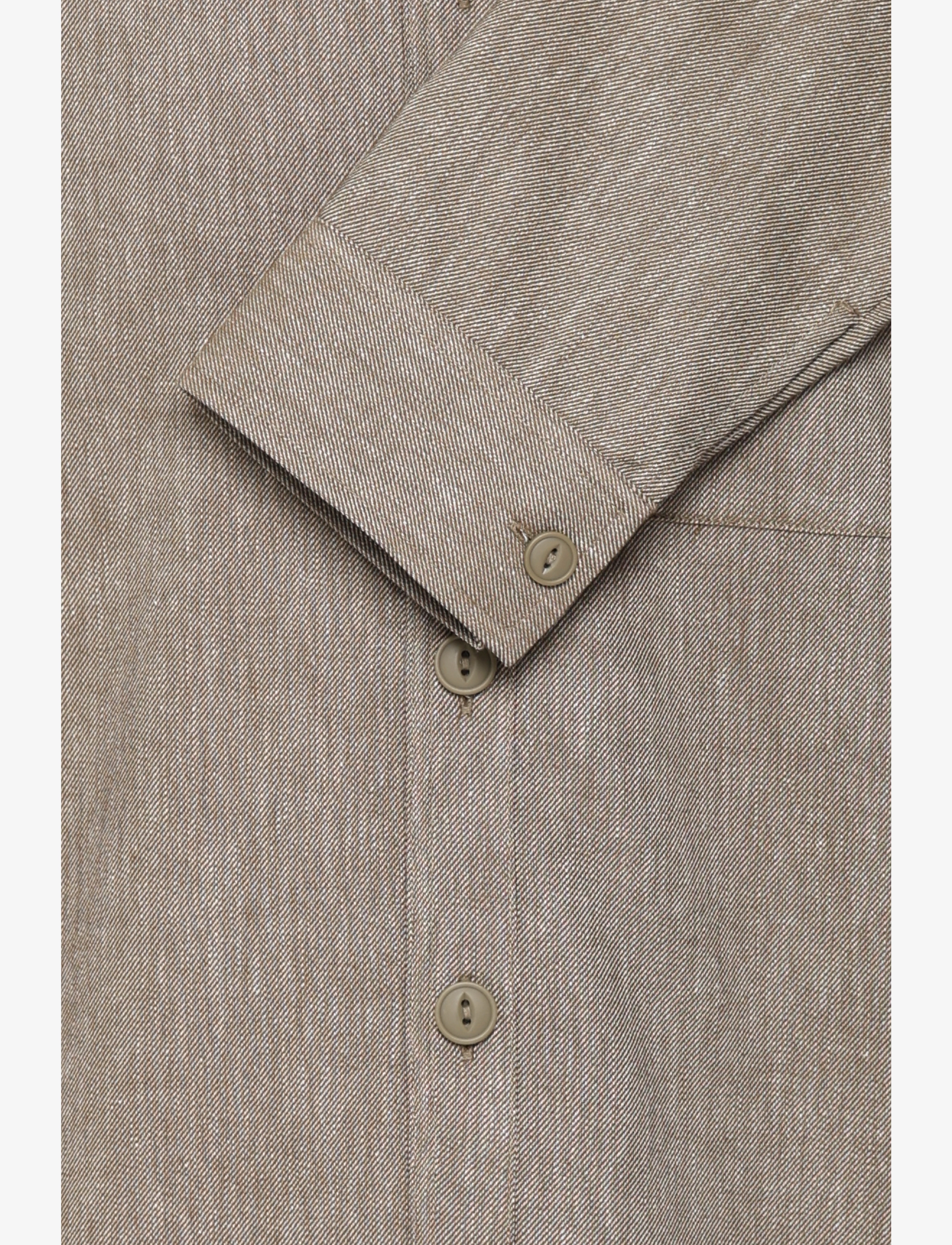 Casual Friday - CFAUGUSTO 0066 linen mix overshirt - kangaroo melange - 3